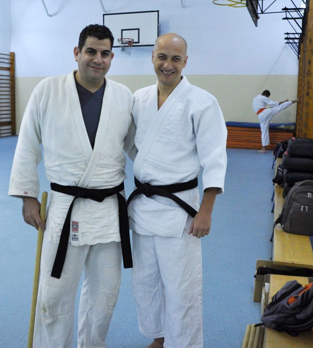 Onn Chen și László Pethő la aniversarea a 10 ani de Krav-Maga în Cluj-Napoca, în septembrie 2013.