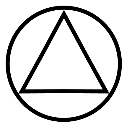 Simbol triunghi în cerc